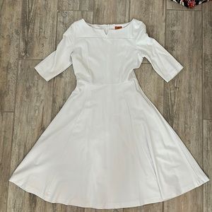White MIDI 100% Thick Gorgeous White Dress